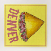 デンバーCOコロラドエッグオムレオムレドブレックファースト ジグソーパズル (横)