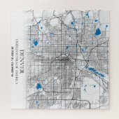 デンバーCOコロラドUSAトラベルシティマップ ジグソーパズル (横)