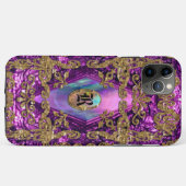 デンプシー・プラム・チック・エレガントモノグラム Case-Mate iPhoneケース (裏面(横))