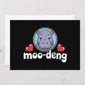 デンボモーンシーピグインタイ写真ベビーヒッポ 招待状 (正面/裏面)