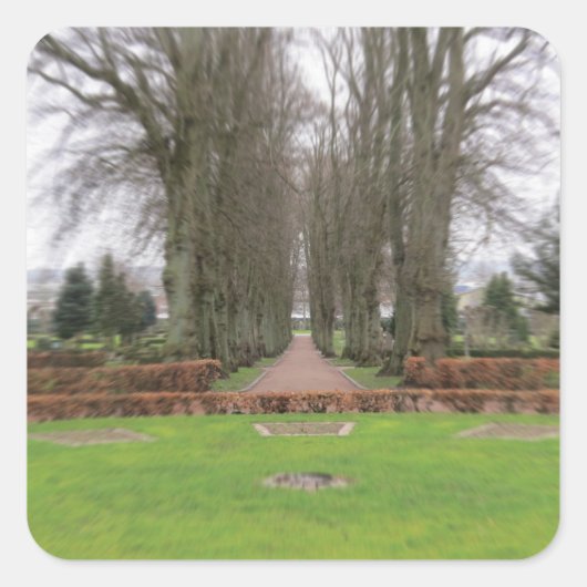 デンマークでの経路ステッカー スクエアシール (正面)