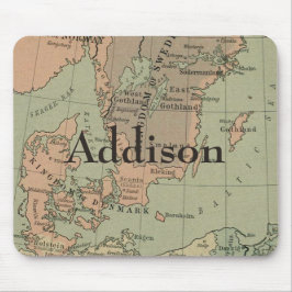 デンマークとスウェーデンの初期地図 マウスパッド