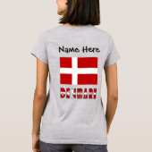 デンマークとデンマーク国旗のカスタマイズ商品 Tシャツ (裏面)