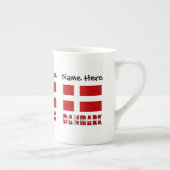 デンマークとデンマーク国旗のカスタマイズ ボーンチャイナマグカップ (右)