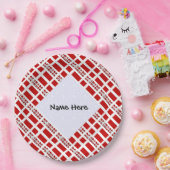 デンマークとデンマーク国旗のタイル貼りパーソナライズされた ペーパープレート (パーティー)