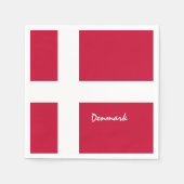 デンマークとデンマーク国旗のパーティーファッション/スポーツファン スタンダードカクテルナプキン (正面)