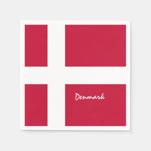 デンマークとデンマーク国旗のパーティーファッション/スポーツファン スタンダードカクテルナプキン (正面)