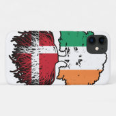 デンマークのアイルランドの木のルーツ国旗 Case-Mate iPhoneケース (裏面(横))