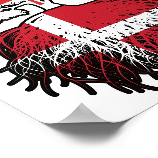 デンマークのカナダの木のルーツ国旗 ポスター (角)