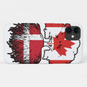 デンマークのカナダの木のルーツ国旗 Case-Mate iPhoneケース (裏面(横))