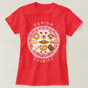 デンマークのクッキーのTシャツの盛り合わせ – ドリーレッド Tシャツ