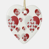デンマークのクリスマスのハートのオーナメント セラミックオーナメント (右)