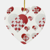 デンマークのクリスマスのハートのオーナメント セラミックオーナメント (裏面)
