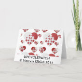 デンマークのクリスマスのハート シーズンカード (裏面)