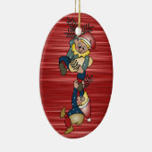 デンマークのクリスマスの小妖精や小人 セラミックオーナメント (右)