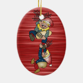 デンマークのクリスマスの小妖精や小人 セラミックオーナメント (裏面)