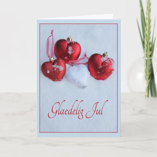 デンマークのクリスマスカード – Gldelig Jul シーズンカード (正面)