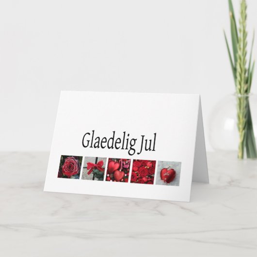デンマークのクリスマスカード – Gldelig Jul シーズンカード (正面)