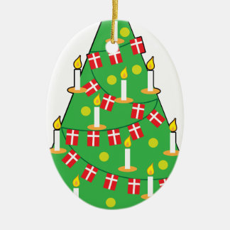 デンマークのクリスマスツリー セラミックオーナメント