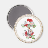 デンマークのクリスマス姿 マグネット (正面/裏面)