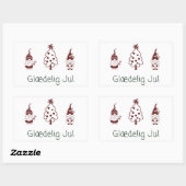 デンマークのクリスマス 長方形シール (シート)