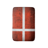 デンマークのグランジな旗 バスマット (正面縦)