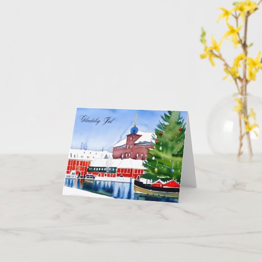 デンマークのジュル カード (黄色い花)