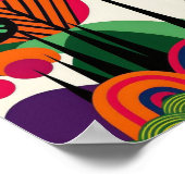 デンマークのスカンジナビアモダンミニマルフローラ芸術 ポスター (角)