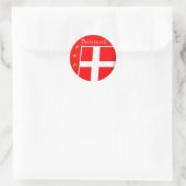 デンマークのステッカー ラウンドシール (バッグ)