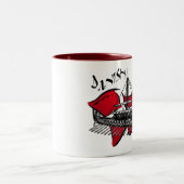 デンマークのデンマークのバイキングの船の文化的なギフト ツートーンマグカップ (中央)