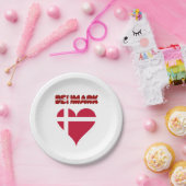 デンマークのハート ペーパープレート (パーティー)