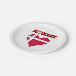 デンマークのハート ペーパープレート