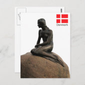 デンマークのマーメイド ポストカード (正面/裏面)