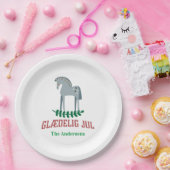 デンマークのメリークリスマスダラの馬 ペーパープレート (パーティー)