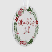 デンマークのメリークリスマスリース、グラディグjul オーナメント (正面)