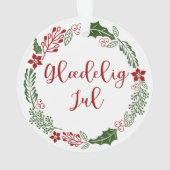 デンマークのメリークリスマスリース、グラディグjul オーナメント (裏面)