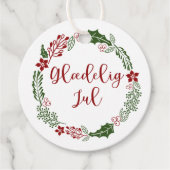 デンマークのメリークリスマス、グラデフラグjul、カスタム フェイバータグ (正面)