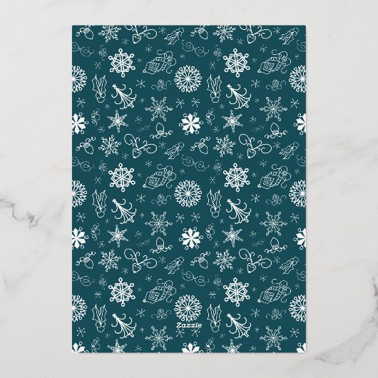 デンマークのメリークリスマス、ジュルエレガントの喜び 箔シーズンカード (裏面)