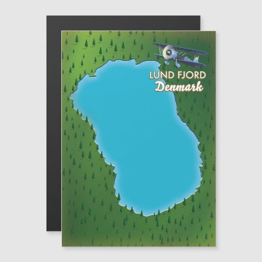 デンマークのルンド・フィヨルドの地図 (正面/裏面)