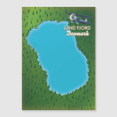 デンマークのルンド・フィヨルドの地図 (正面)