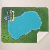 デンマークのルンド・フィヨルドの地図 シェルパブランケット (正面(横))