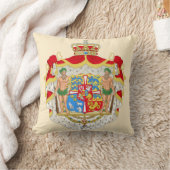 デンマークのヴィンテージのデンマークの王室のな紋章付き外衣 クッション (ブランケット)