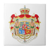 デンマークのヴィンテージのデンマークの王室のな紋章付き外衣 タイル (正面)