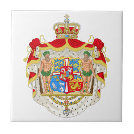 デンマークのヴィンテージのデンマークの王室のな紋章付き外衣 タイル