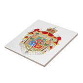 デンマークのヴィンテージのデンマークの王室のな紋章付き外衣 タイル (側面)