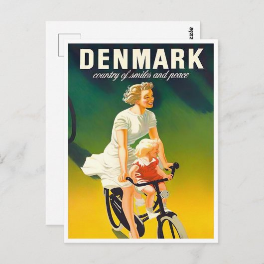デンマークのヴィンテージ旅行はがき ポストカード (正面/裏面)