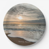 デンマークの北海の絵のような夕日 ペーパープレート (正面)