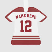 デンマークの名前と番号ジャージーのロゴ オーナメント (裏面)