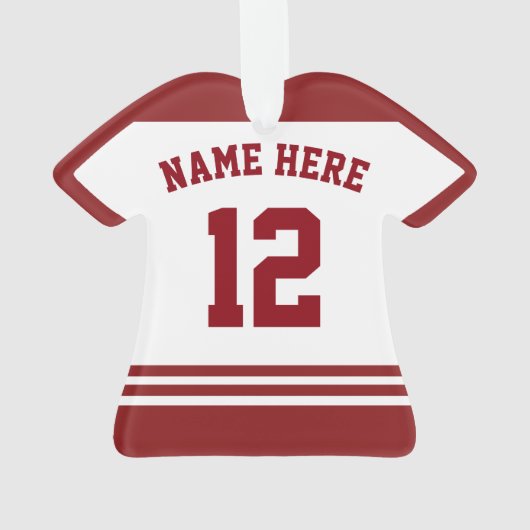 デンマークの名前と番号ジャージーのロゴ オーナメント (裏面)