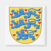 デンマークの国営軍服（王冠なし） マグネット (正面)